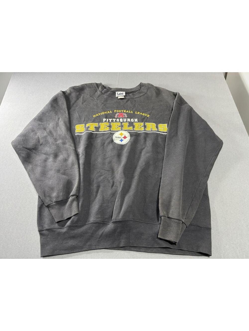 Vintage Lee Sport Pittsburgh Steelers NFL Crew Neck Sweatshirt Size L Football